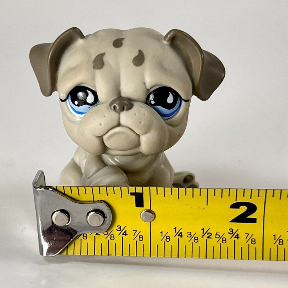 Hasbro LPS Littlest Pet Shop 508 Gray Bulldog Puppy Figure Toy 2007 - Picture 9 of 9